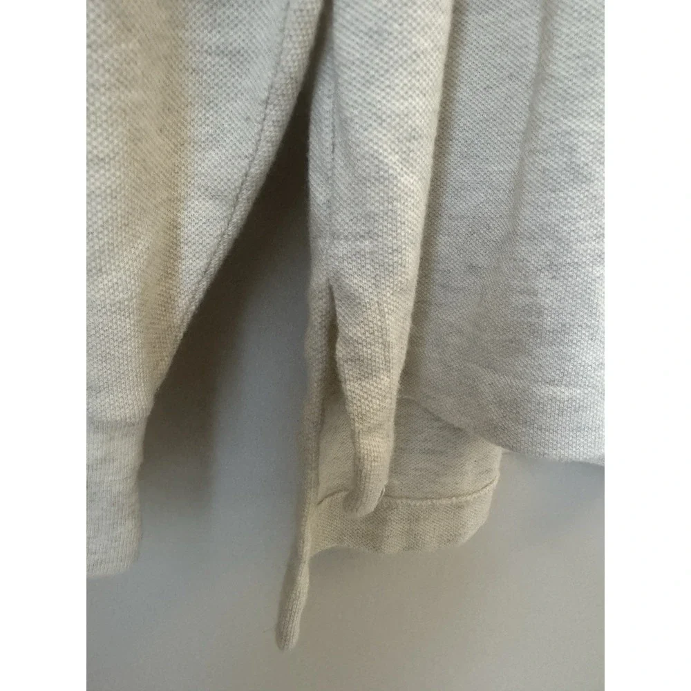 Polo Ralph Lauren Classic Fit Oatmeal Cotton Pique Long Sleeve Polo Shirt MED.